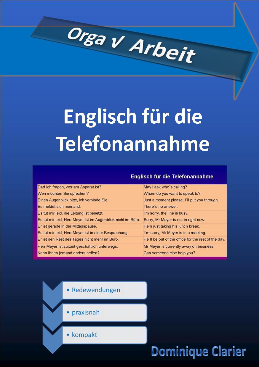 Arbeit - Deckblatt-Telefon Englisch